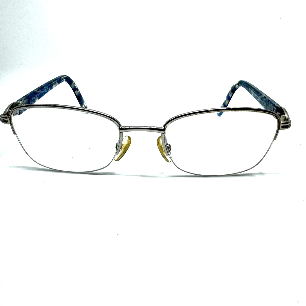 Kirkland Signature Eyeglasses Half Rim Blue Silver 52… Gem